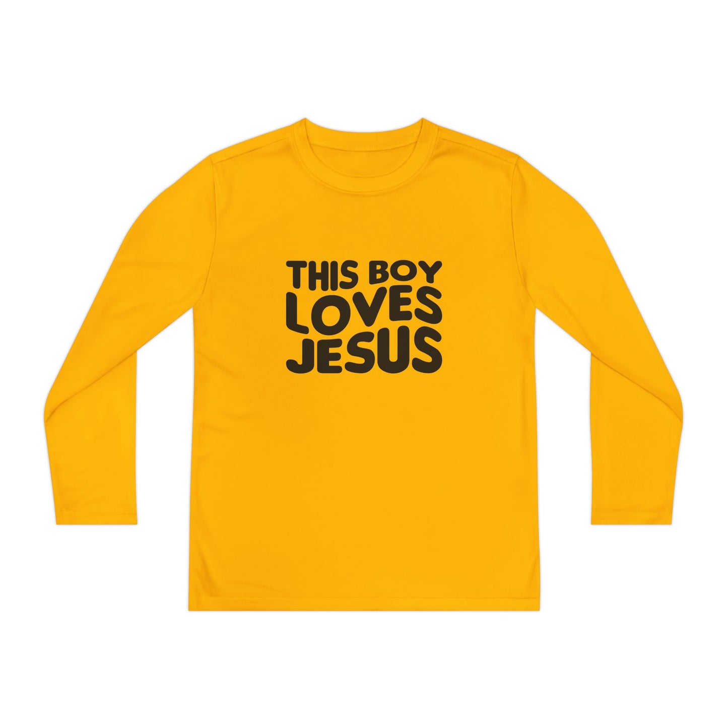 This Boy Loves Jesus Youth Long Sleeve Tshirt