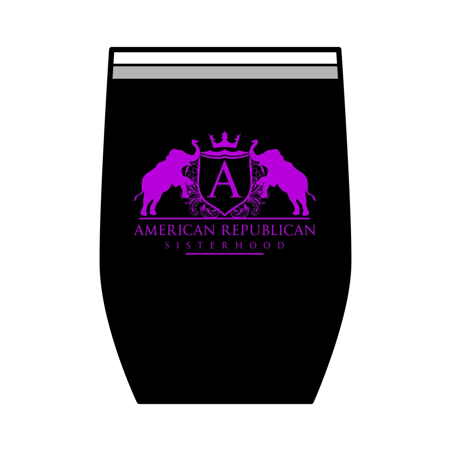 ARS Hot Pink Logo Wine Tumbler, 12oz