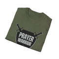 Prayer Warrior Shield Men's Tshirt (Black Logo)
