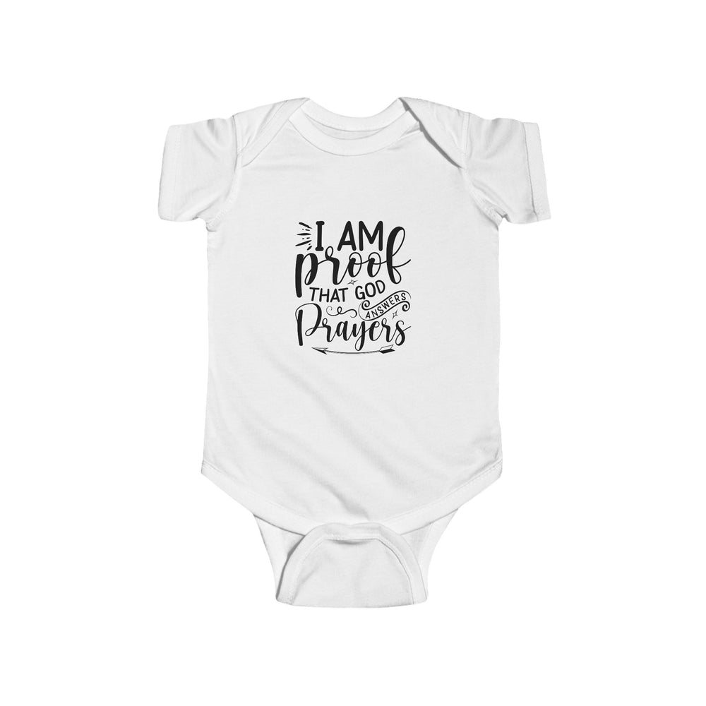 I am Proof Infant Fine Jersey Onesie (Black Logo)