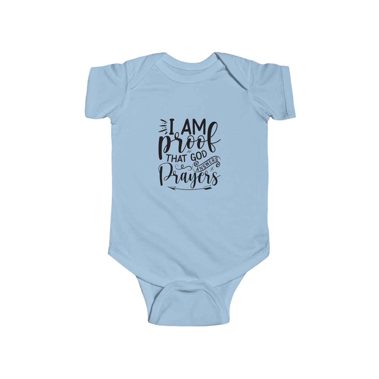 I am Proof Infant Fine Jersey Onesie (Black Logo)