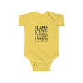 I am Proof Infant Fine Jersey Onesie (Black Logo)