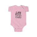 I am Proof Infant Fine Jersey Onesie (Black Logo)