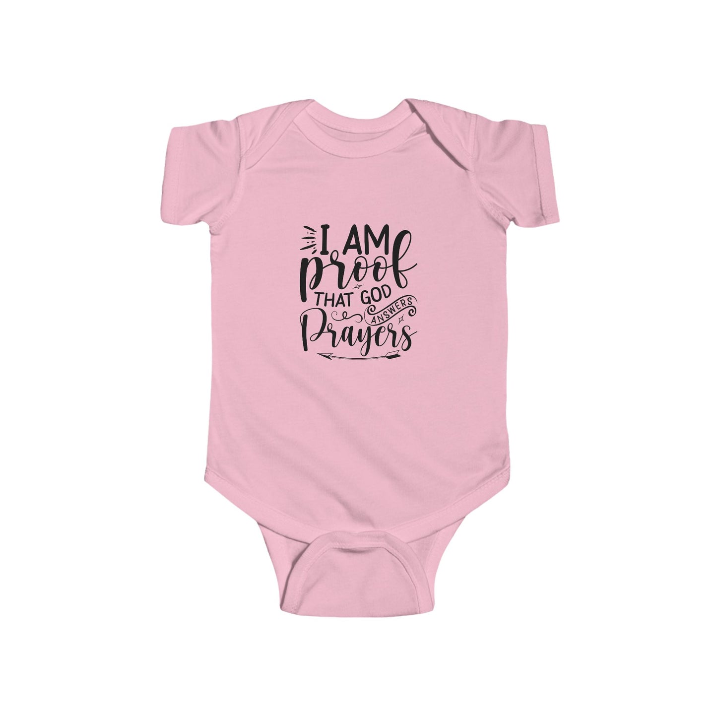 I am Proof Infant Fine Jersey Onesie (Black Logo)