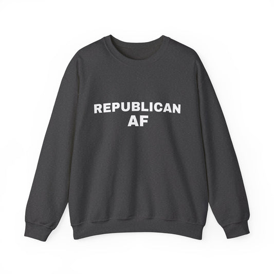 Republican AF Men's Crewneck Sweatshirt (White Logo) - Sweet Baby Jeez Teez