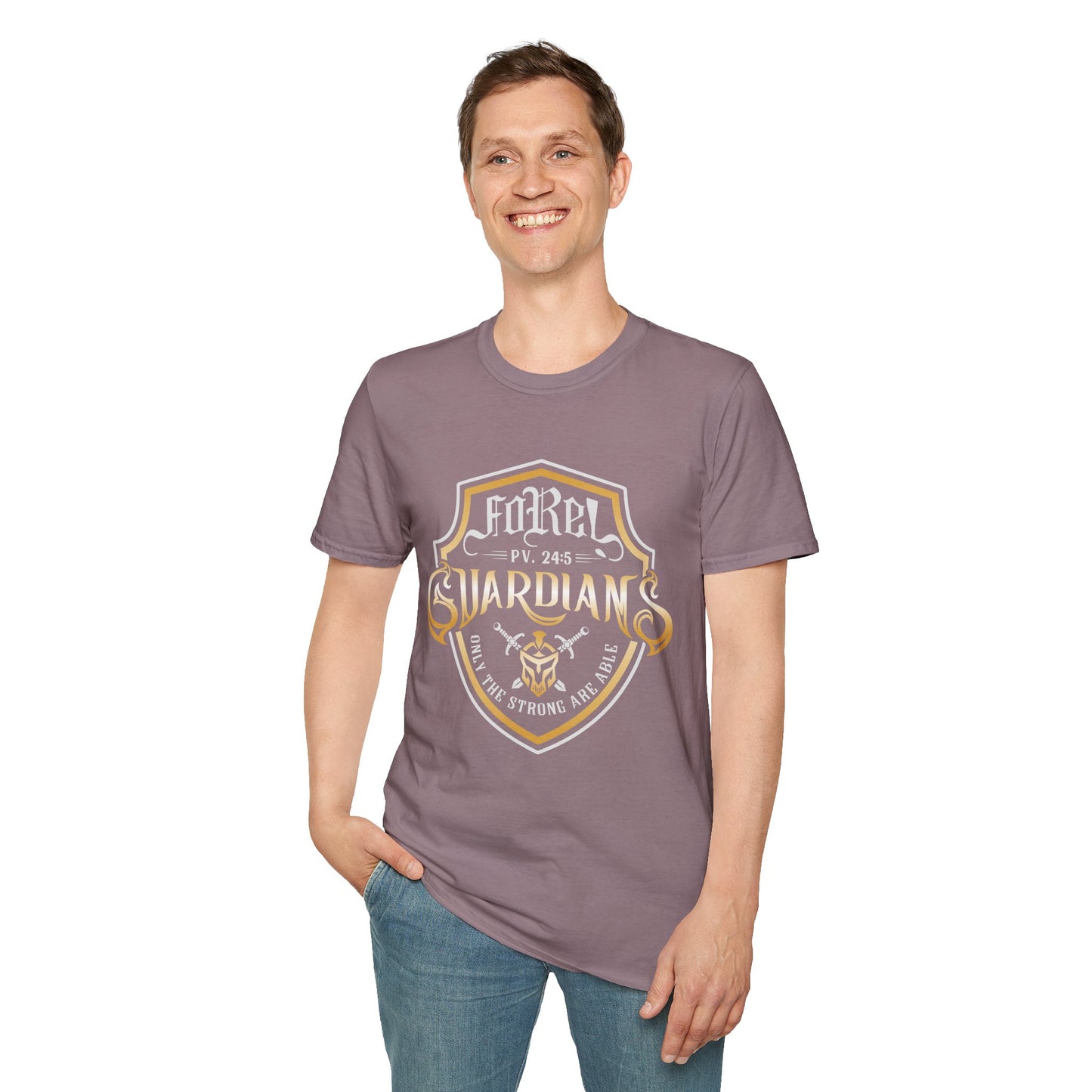 FoRe! Guardians Unisex Tshirt (White and Gold Logo)