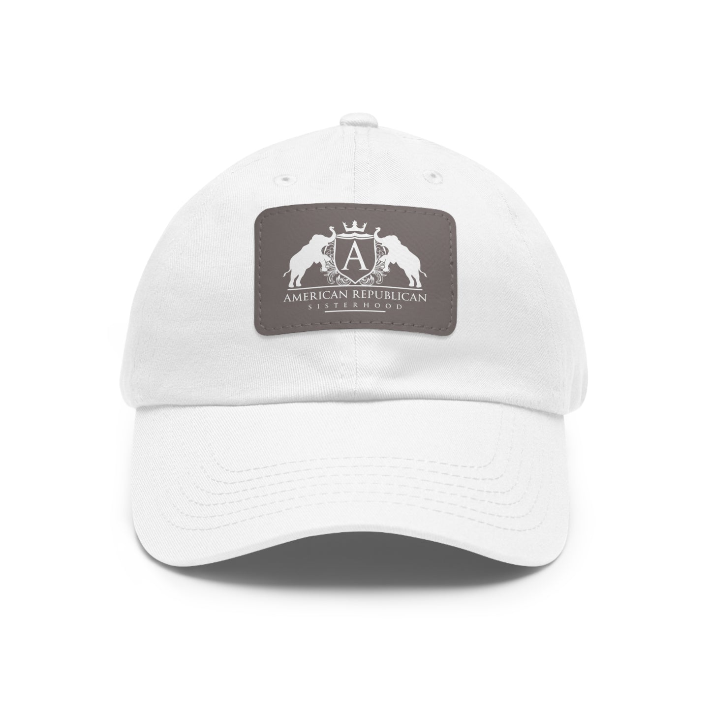 Women's Dad Hat with Leather Patch (ARS - White Logo) - Sweet Baby Jeez Teez