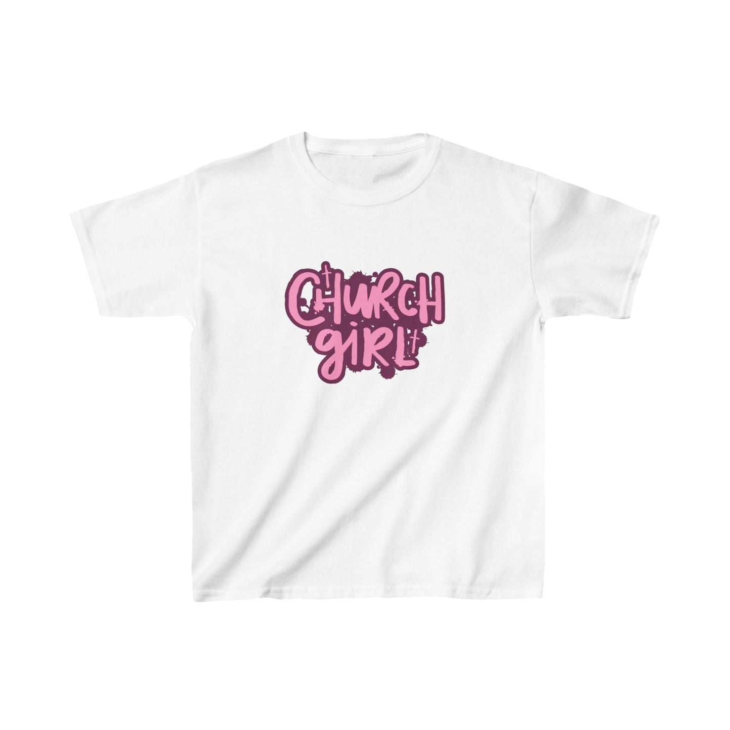 Church Girl Girl's Tshirt (Pinks Logo)