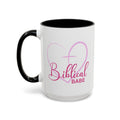 Biblical Babe Coffee Mug w/ Accent Color - Sweet Baby Jeez Teez