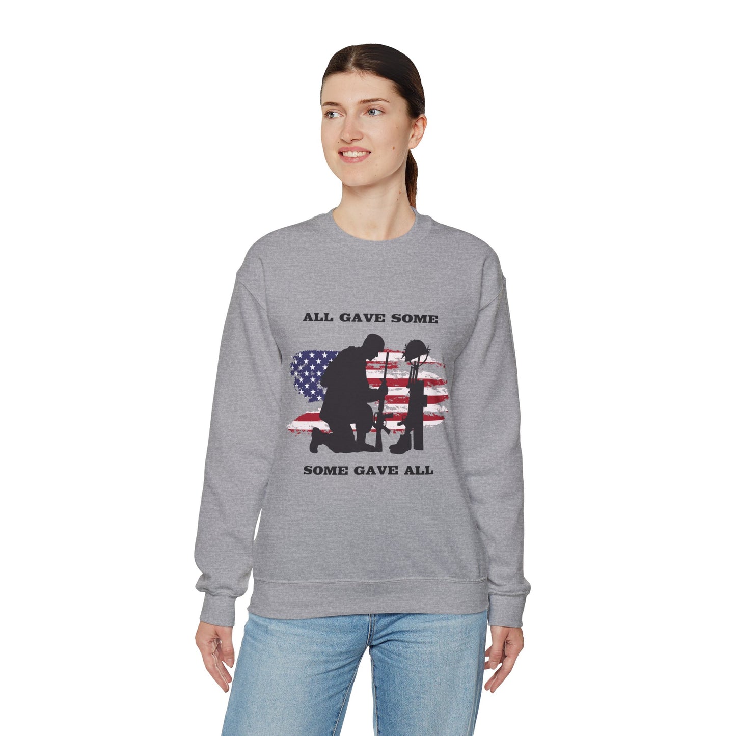 Some Gave All Women's Relaxed Sweatshirt (MM Black Logo) - Sweet Baby Jeez Teez