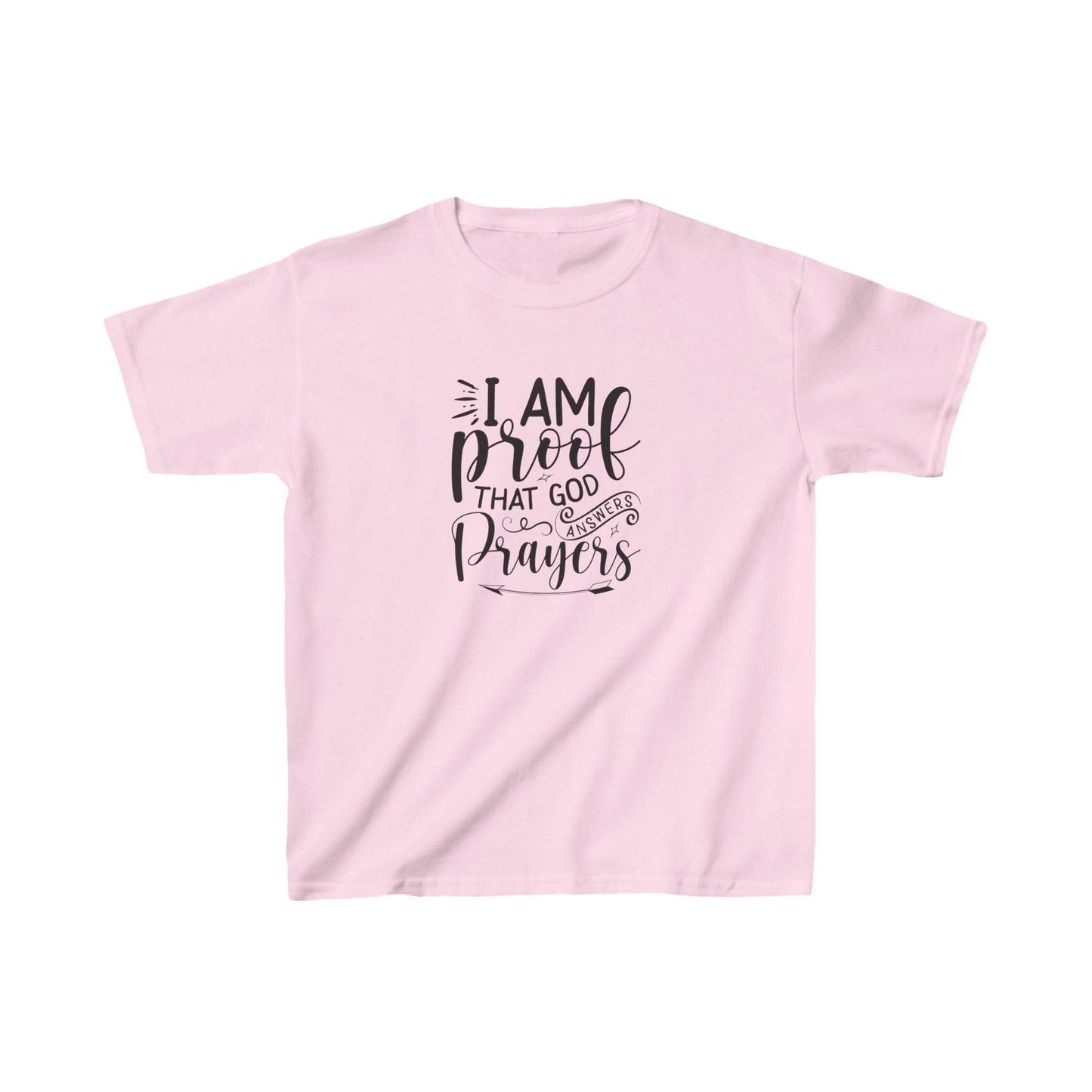 I Am Proof Kid's Unisex Tshirt (Black Logo)