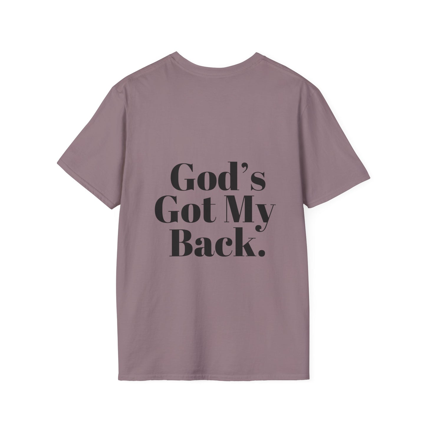 God's Got My Back Women's Relaxed/Plus Tshirt (Black Back Logo) - Sweet Baby Jeez Teez