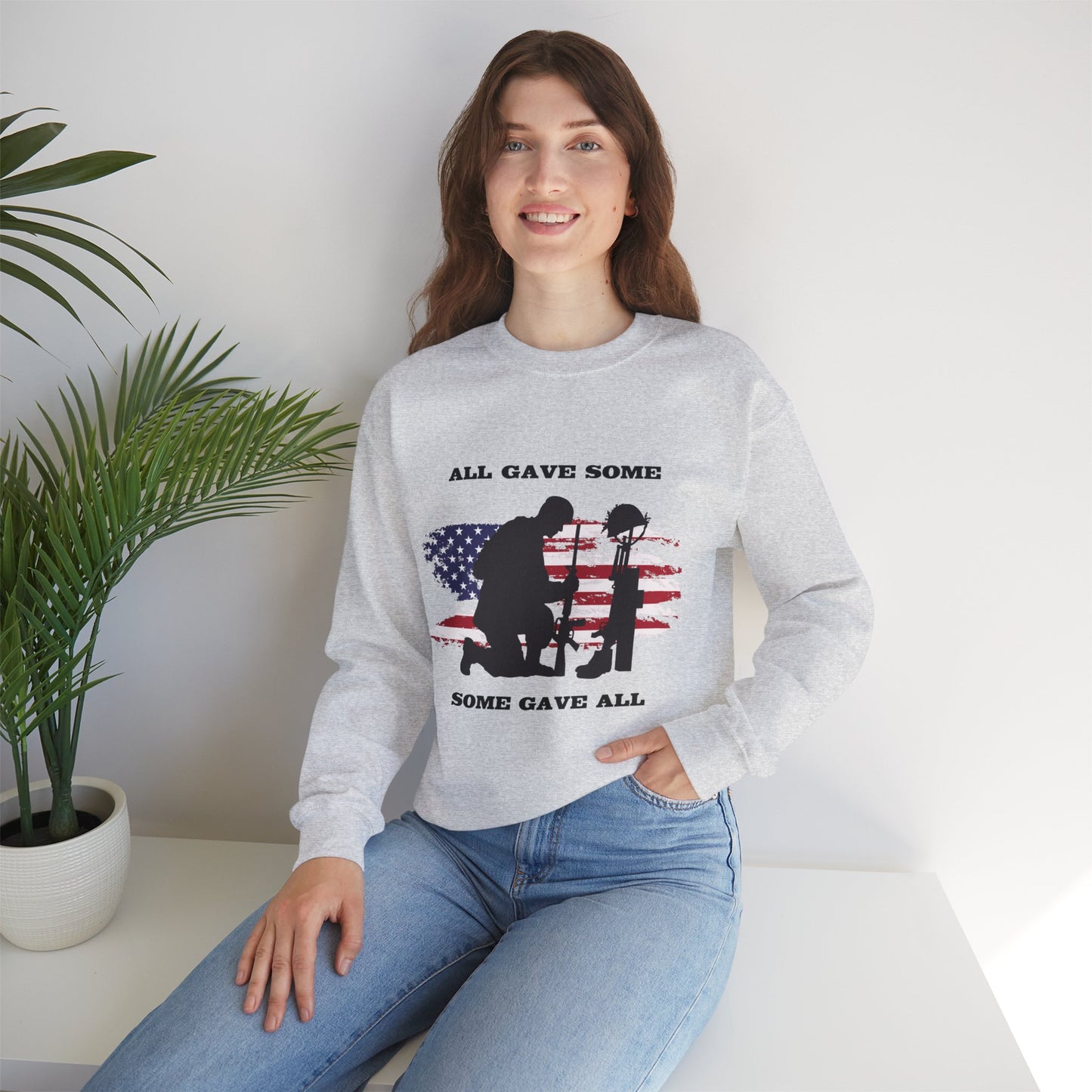 Some Gave All Women's Relaxed Sweatshirt (MM Black Logo) - Sweet Baby Jeez Teez