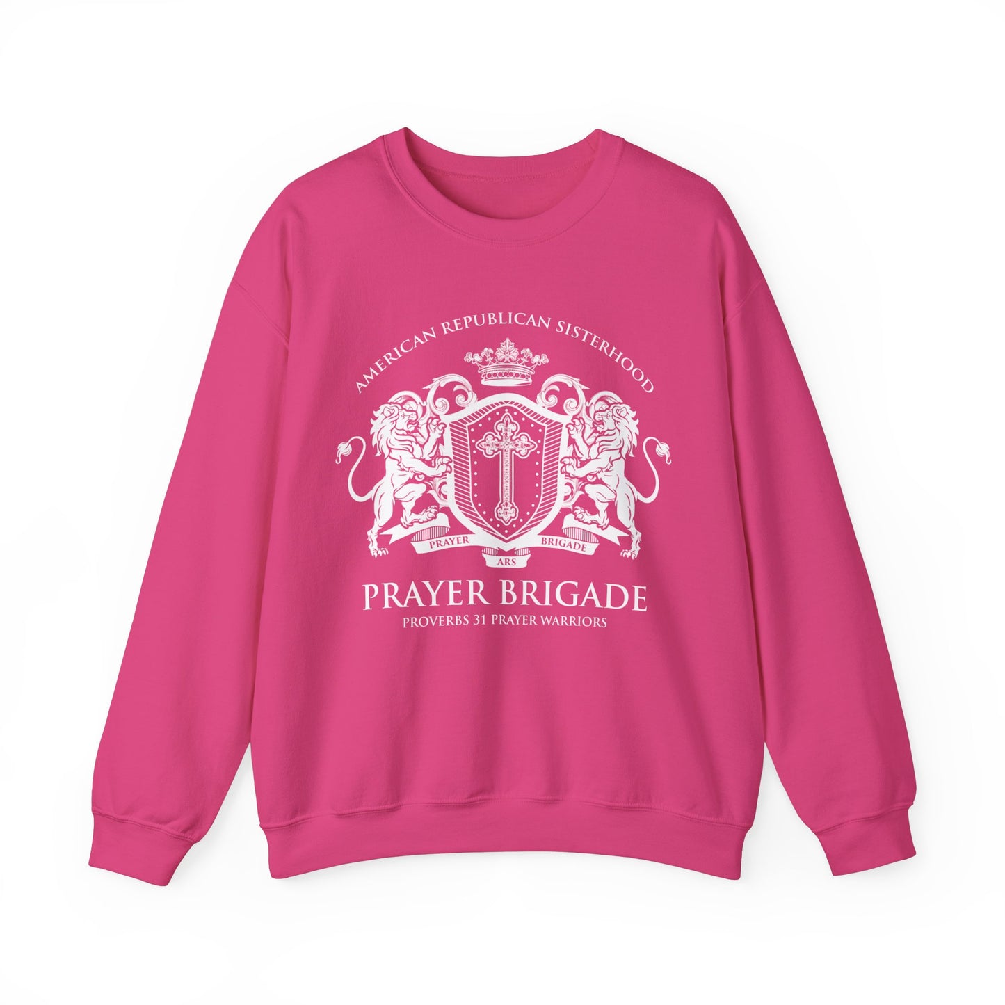 ARS Prayer Brigade UNISEX Sweatshirt (White Logo)