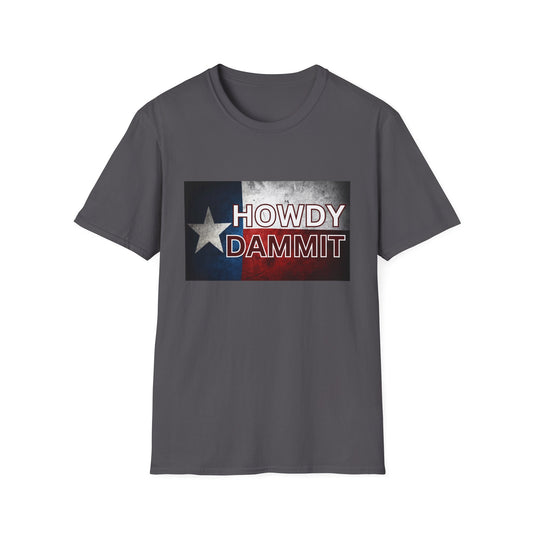 Men's Howdy Dammit Tshirt (AGGIE - Texas Flag Logo)