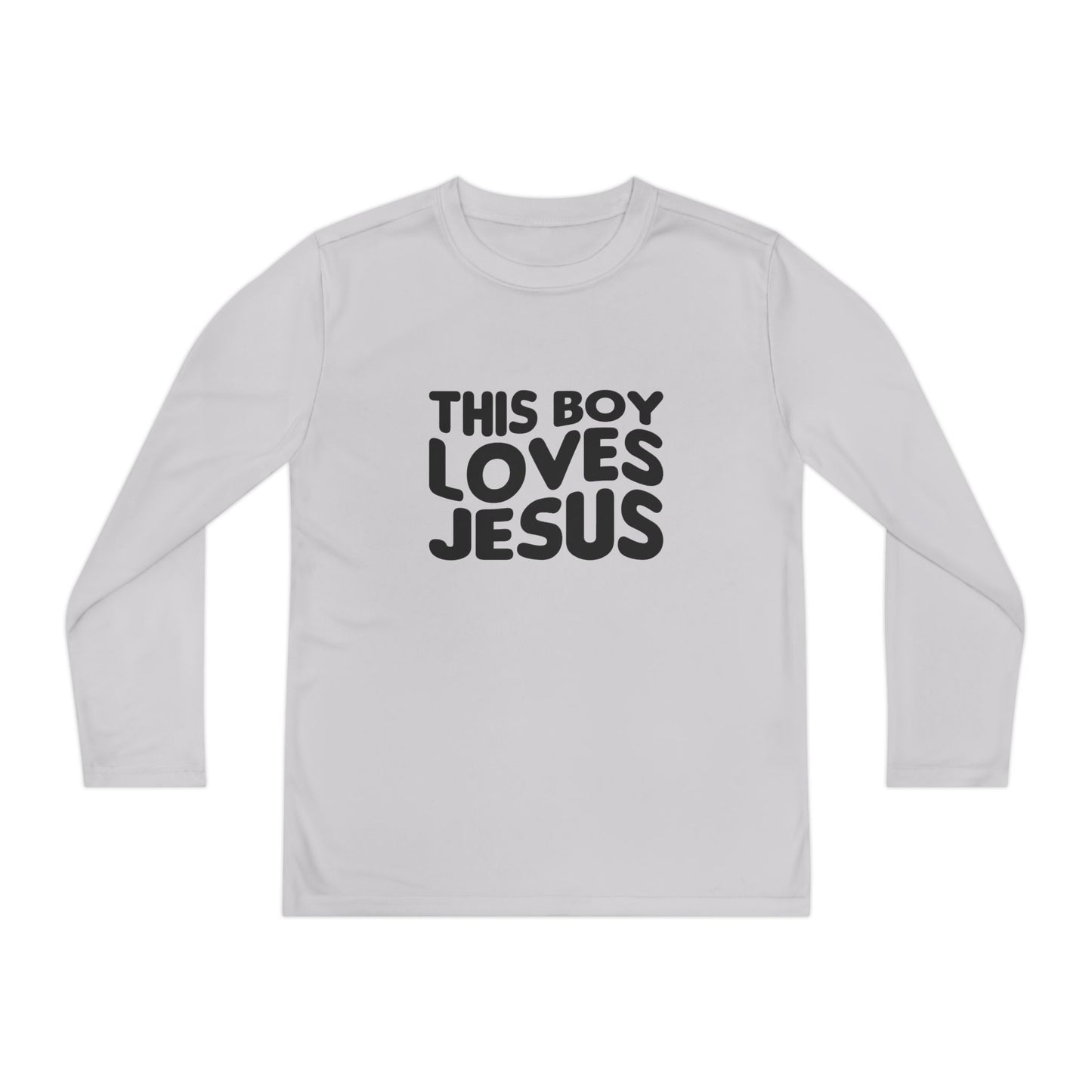 This Boy Loves Jesus Youth Long Sleeve Tshirt