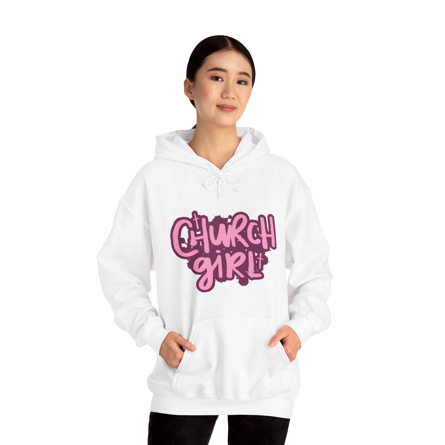 Church Girl Women's Hoodie (Pinks Logo)