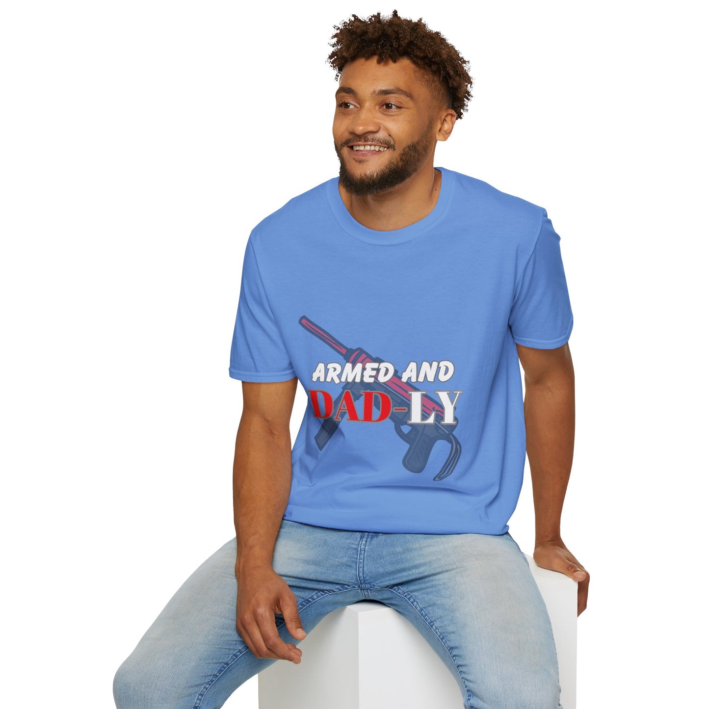 Armed and Dad-ly Men's Tshirt - Sweet Baby Jeez Teez