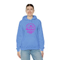 Mountains Women's Relaxed Hoodie (Hot Pink Logo) - Sweet Baby Jeez Teez