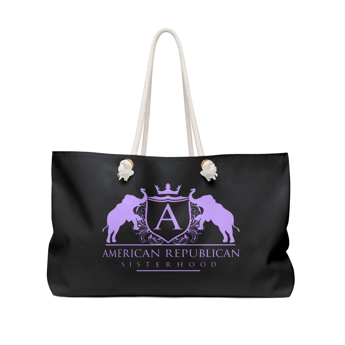 ARS Logo Black Weekender Bag (T Lilac Logo)