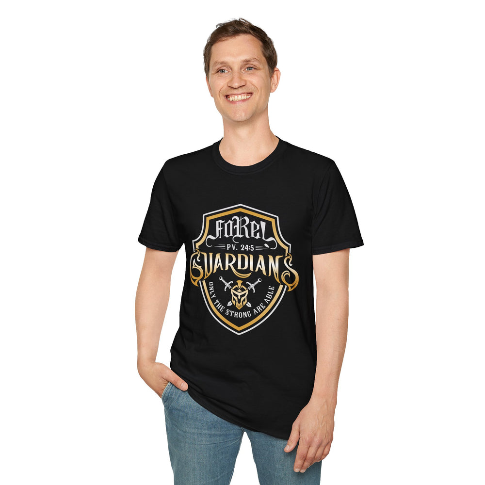 FoRe! Guardians Unisex Tshirt (White and Gold Logo)