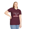 Pretty Girls Women's Relaxed/Plus Tshirt (White/Red Logo) - Sweet Baby Jeez Teez