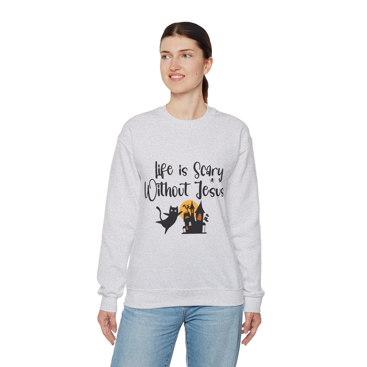 Life is Scary Women's Relaxed Sweatshirt - Sweet Baby Jeez Teez