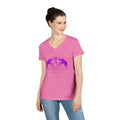 ARS Logo Women's  V-Neck T-Shirt (ARS - Hot Pink Logo)