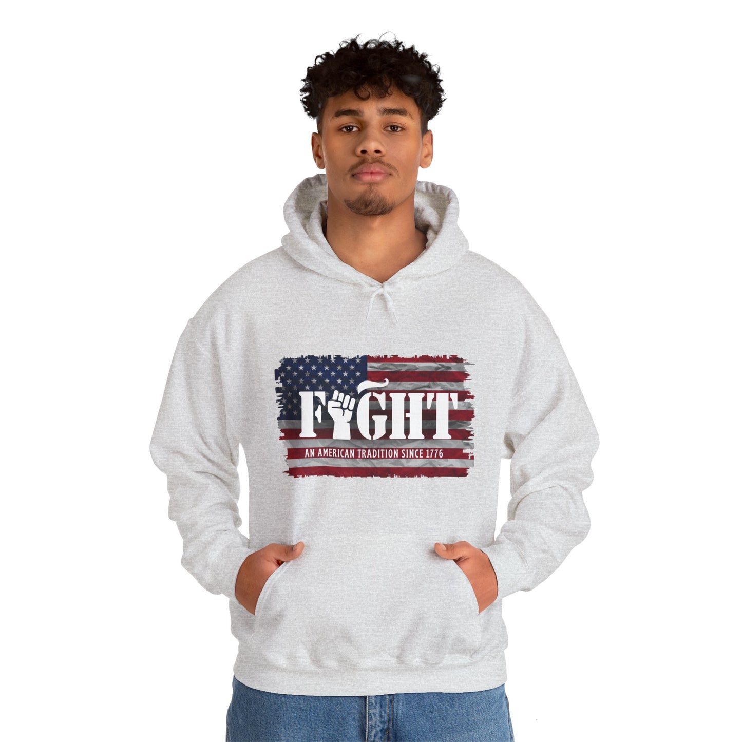 Fight Flag Men's Hoodie - Sweet Baby Jeez Teez