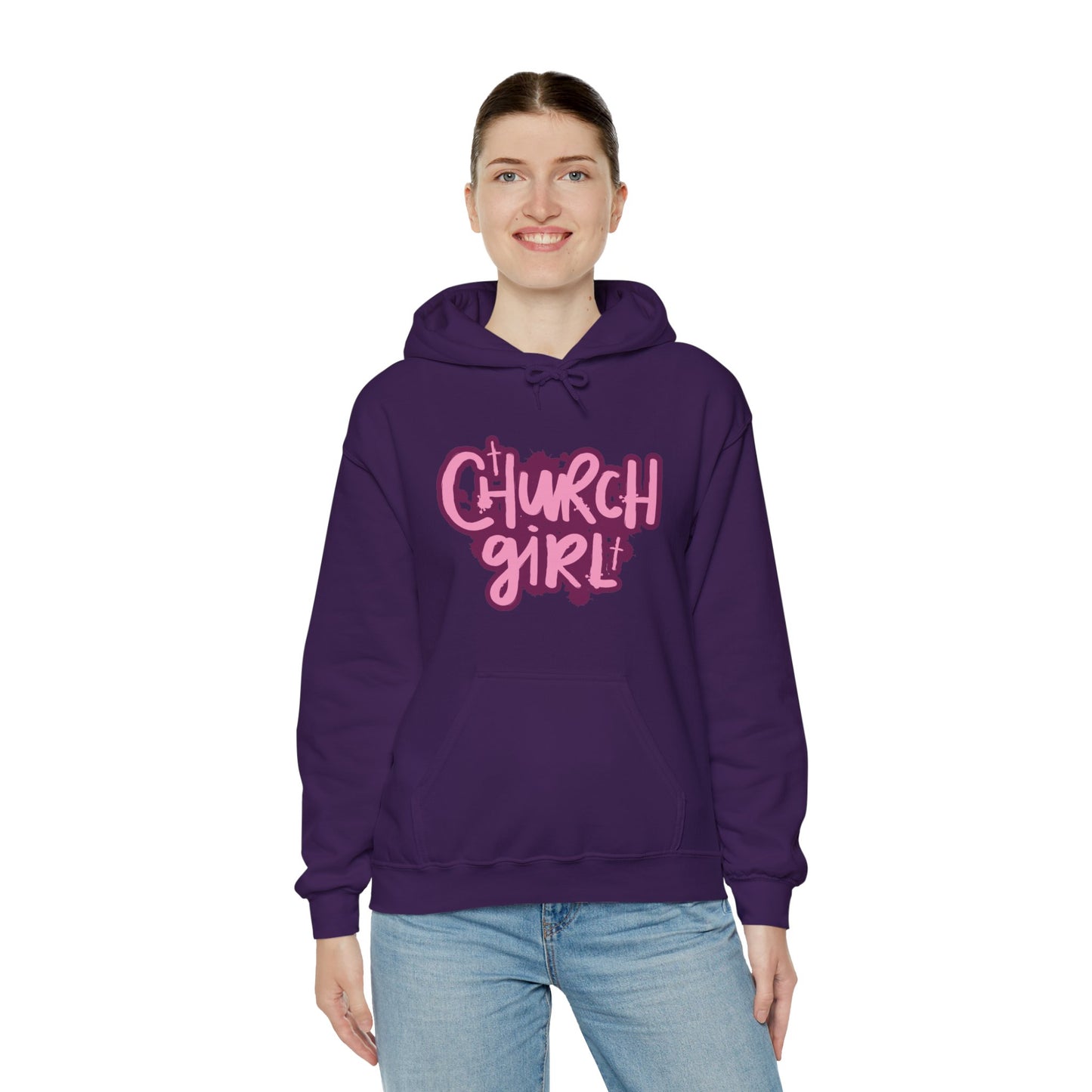 Church Girl Women's Hoodie (Pinks Logo)