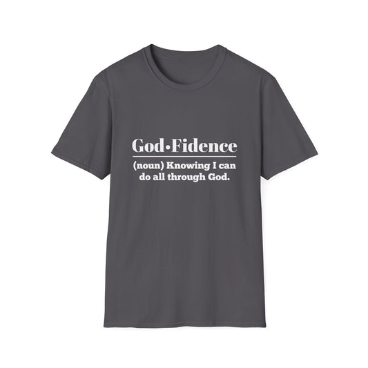 God-Fidence Men's Tshirt (White Logo)