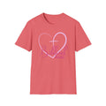 Biblical Babe Women's Relaxed/Plus Tshirt (Pink Heart Logo) - Sweet Baby Jeez Teez