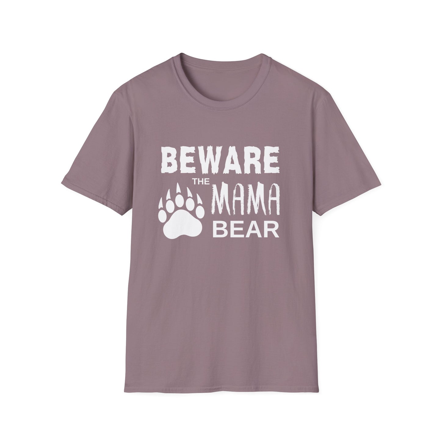 Mama Bear Women's Relaxed/Plus Tshirt (White Logo)