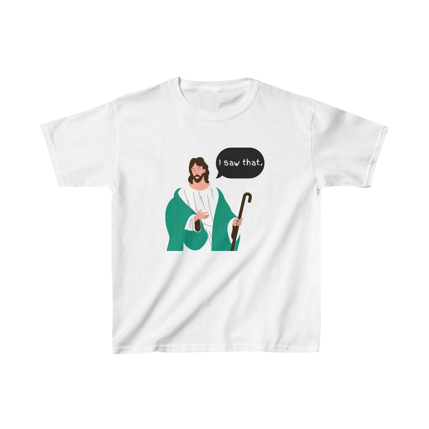 I Saw That Kids Unisex Tshirt (Cartoon Logo) - Sweet Baby Jeez Teez