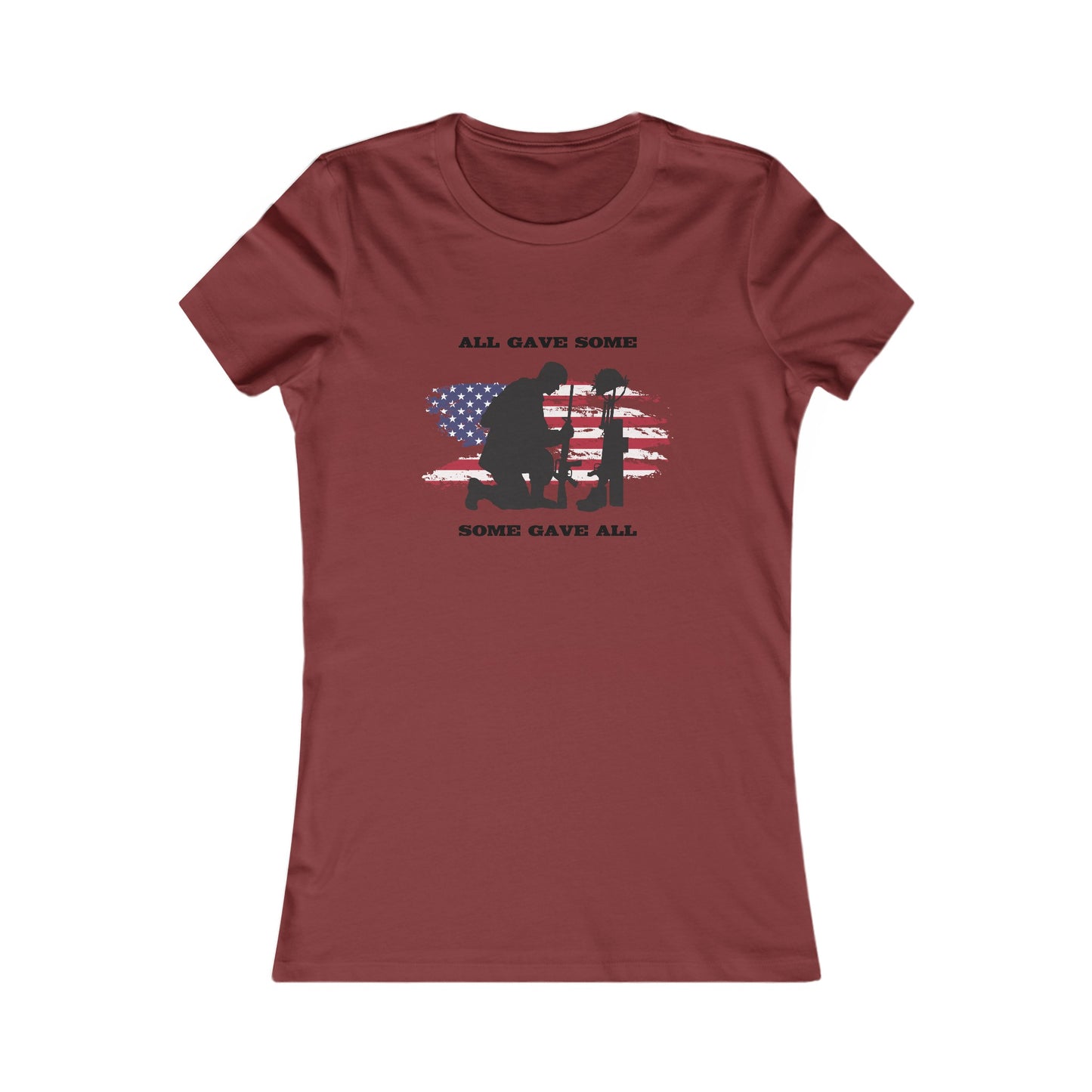 Some Gave All Women's Fitted Tshirt (MM Black Logo) - Sweet Baby Jeez Teez