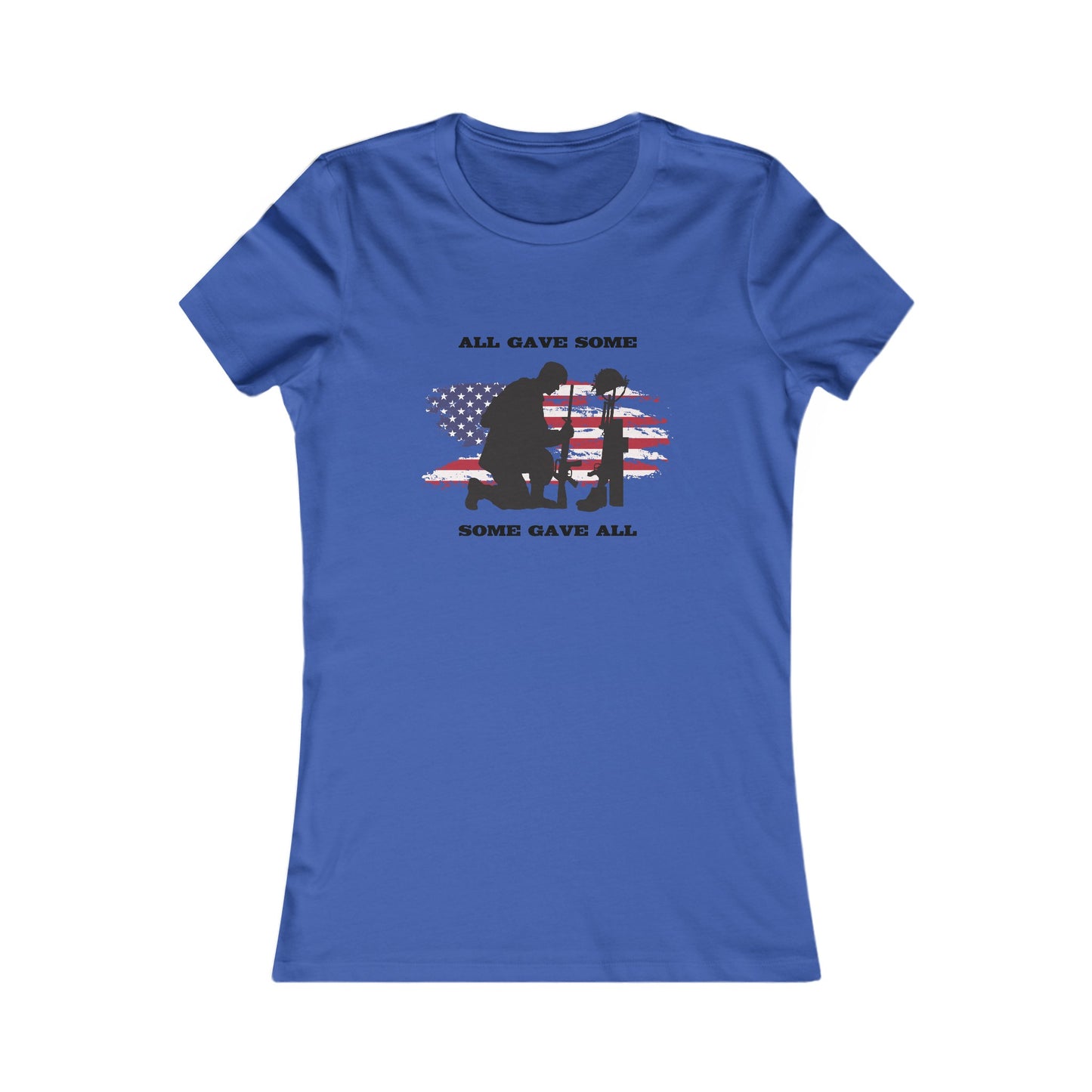 Some Gave All Women's Fitted Tshirt (MM Black Logo) - Sweet Baby Jeez Teez