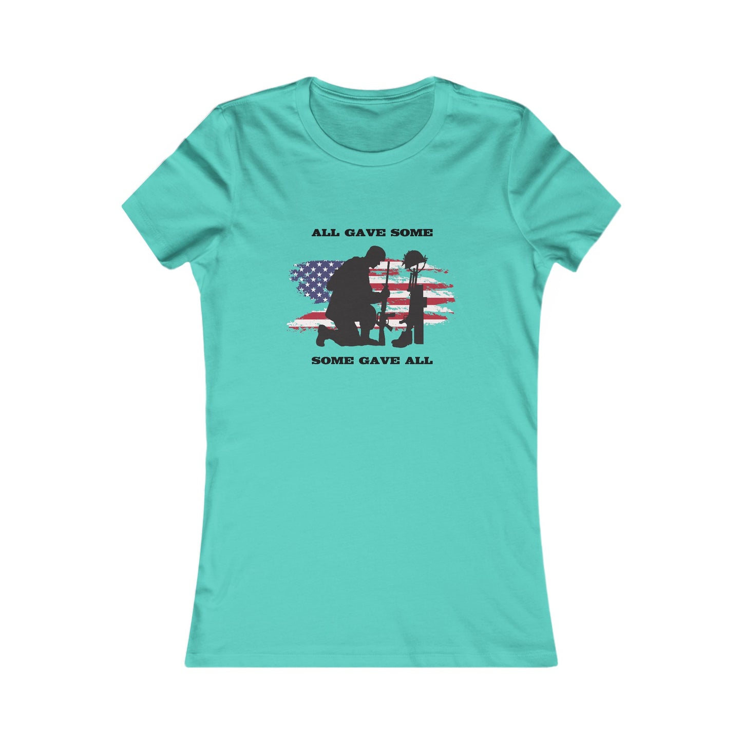 Some Gave All Women's Fitted Tshirt (MM Black Logo) - Sweet Baby Jeez Teez