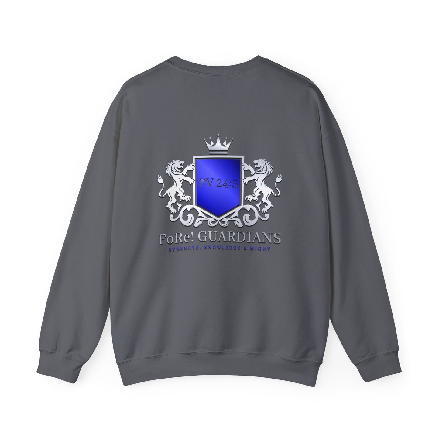 FoRel GUARDIANS Unisex Crewneck Sweatshirt - Strength, Knowledge & Might (Back Logo)