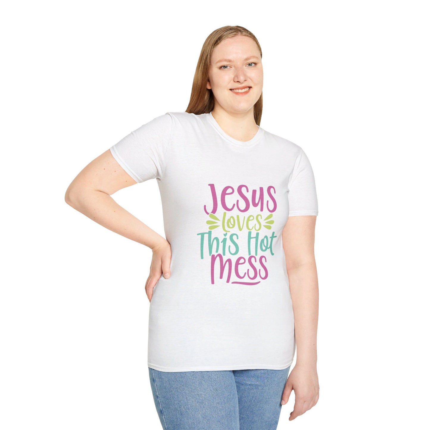 Hot Mess Womens Relaxed Tshirt (Multi Logo) - Sweet Baby Jeez Teez