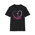 Biblical Babe Women's Relaxed/Plus Tshirt (Pink Heart Logo) - Sweet Baby Jeez Teez