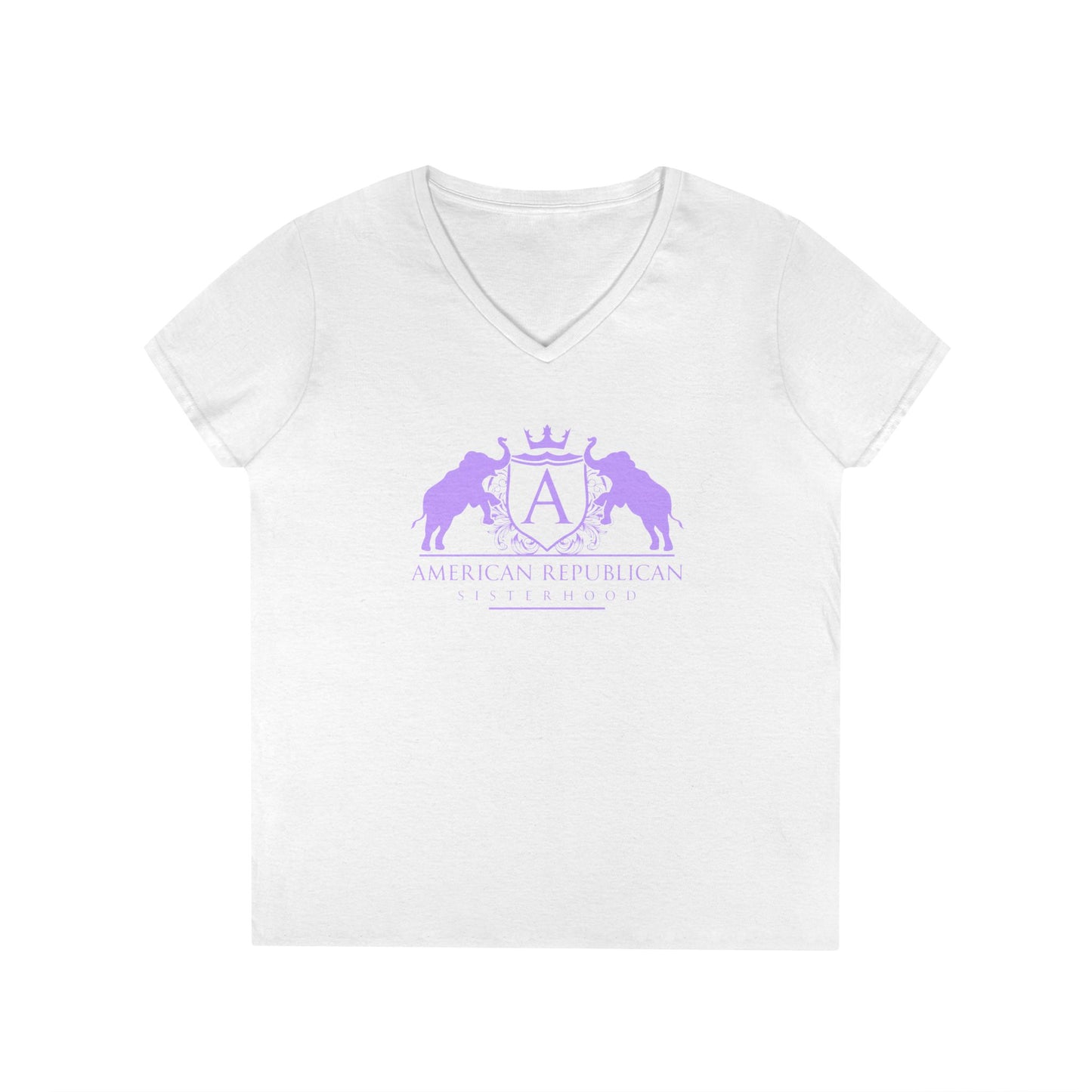 ARS Logo Ladies V-Neck Tshirt (ARS - T Lilac Logo)