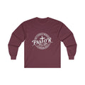 Pastor Men's Long Sleeve Tshirt (White  Logo) - Sweet Baby Jeez Teez