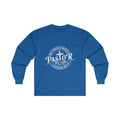 Pastor Men's Long Sleeve Tshirt (White  Logo) - Sweet Baby Jeez Teez