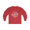 Pastor Men's Long Sleeve Tshirt (White  Logo) - Sweet Baby Jeez Teez