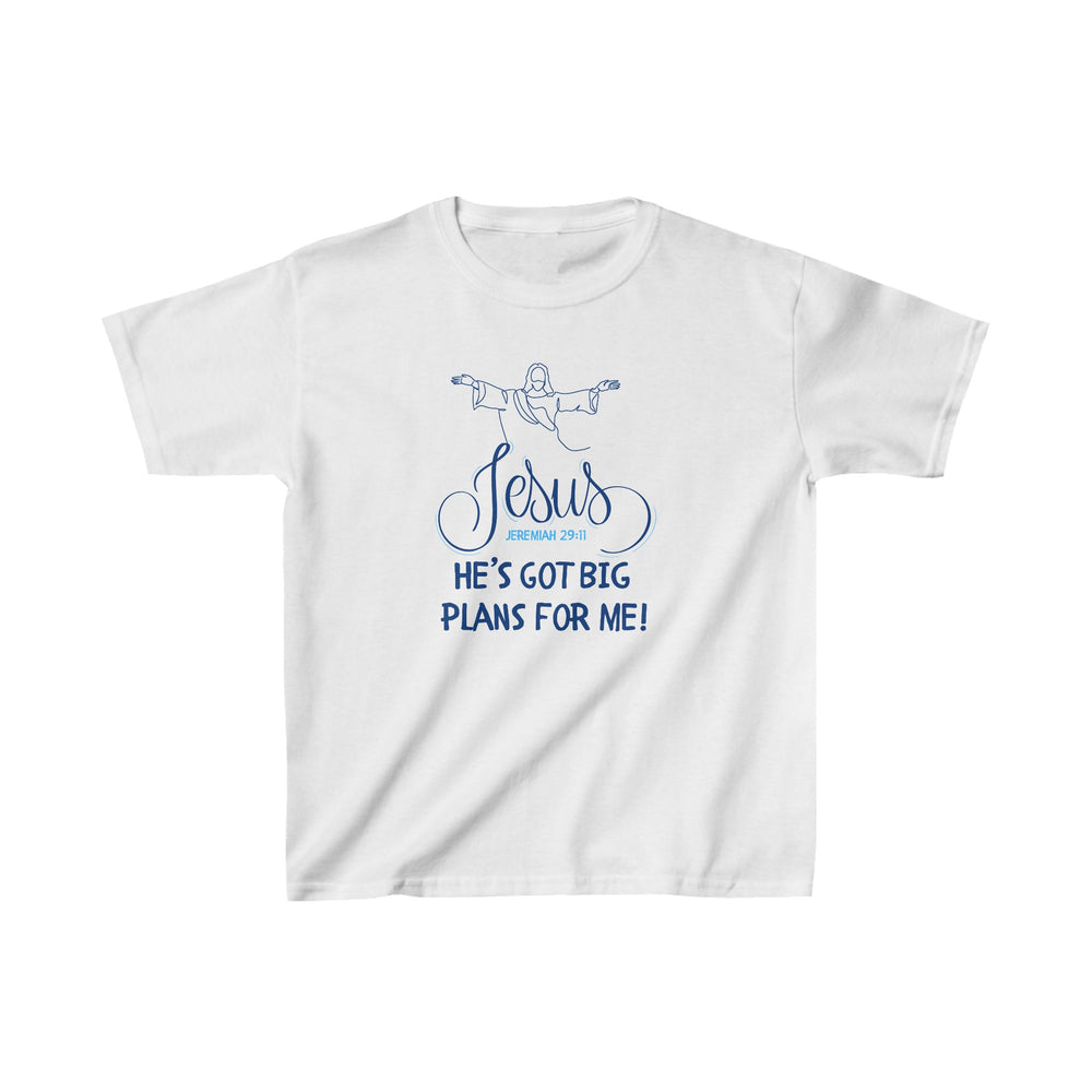 Jesus Has Big Plans Boy's Tshirt (Blue Logo)