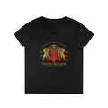 ARS Prayer Brigade Ladies' V-Neck T-Shirt (Red/Gold Logo)