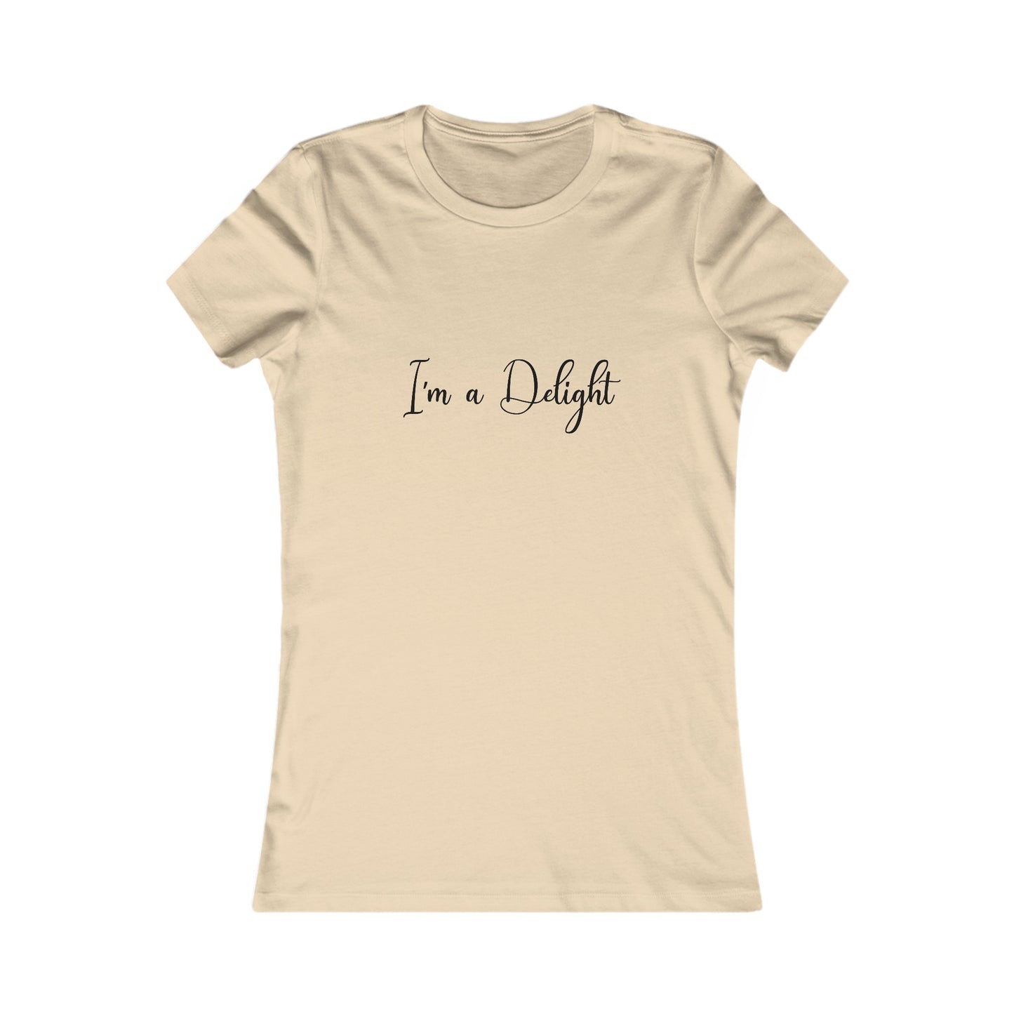 I'm a Delight Womens Fitted Tshirt (FP Black Logo)