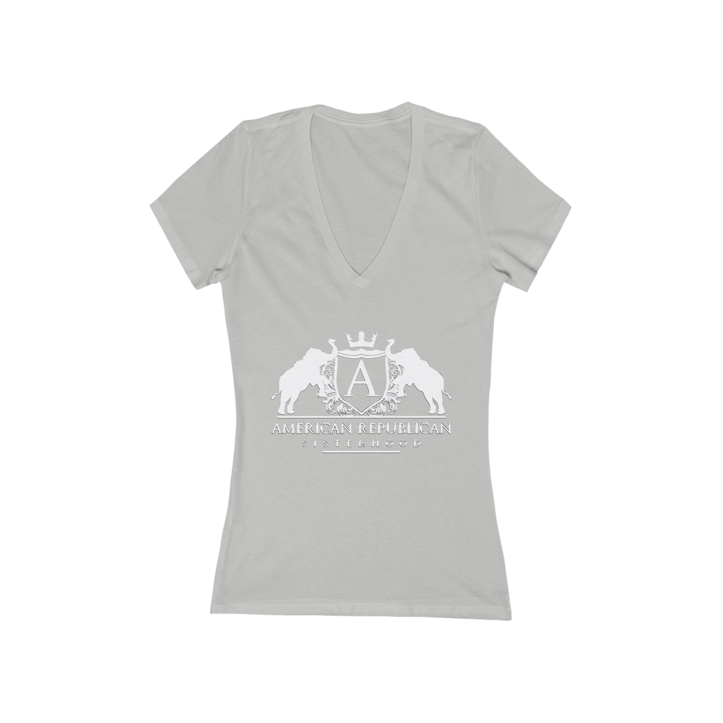 ARS Logo Women's Deep V Tshirt (White Logo)
