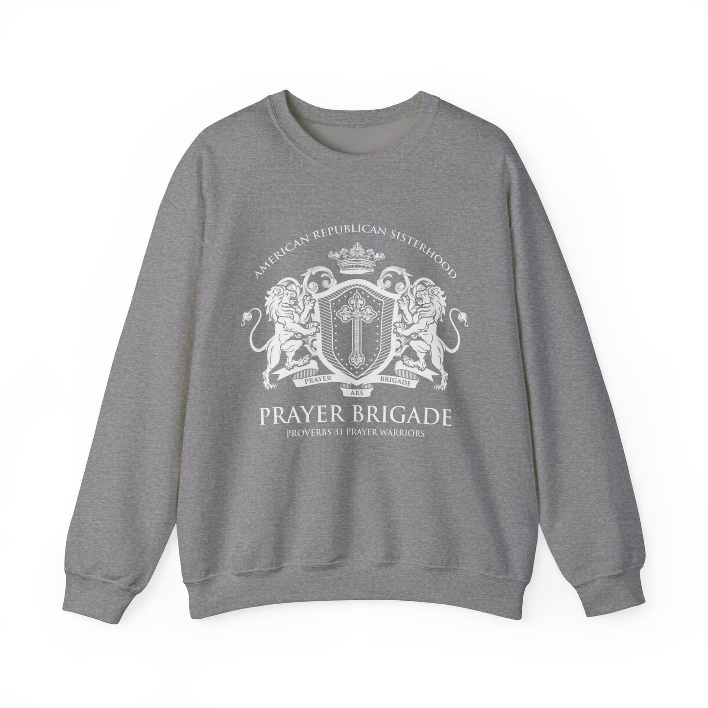 ARS Prayer Brigade Unisex Sweatshirt (Light Gray with Light Gray Logo)