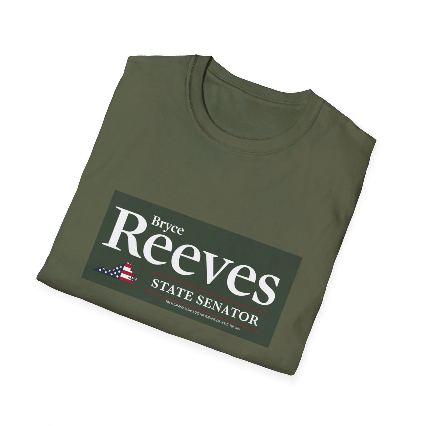 Senator Bryce Reeves Men's Tshirt (Army Green Logo) - Sweet Baby Jeez Teez